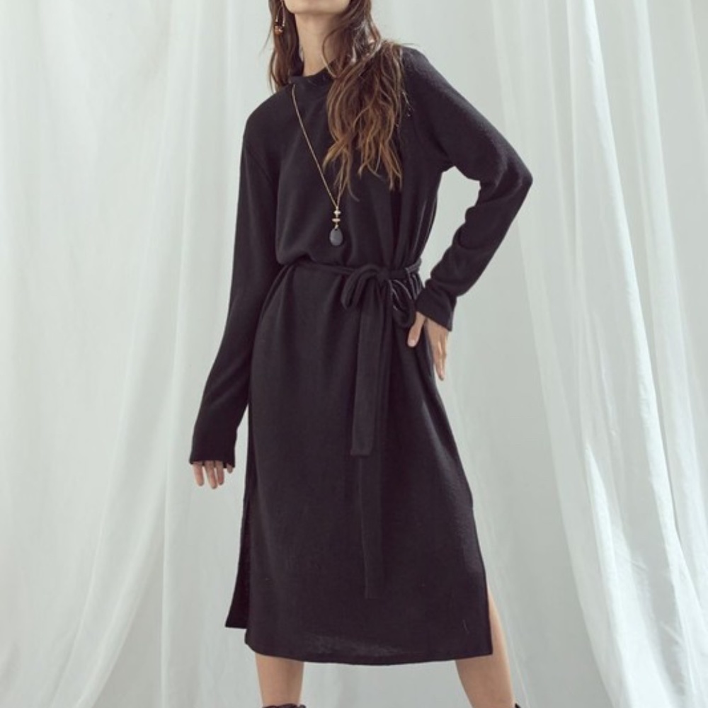Amy Mocked Neck Long Sleeve Dress